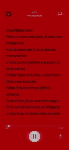 Aya Nakamura Lyrics Video - 40% 💫