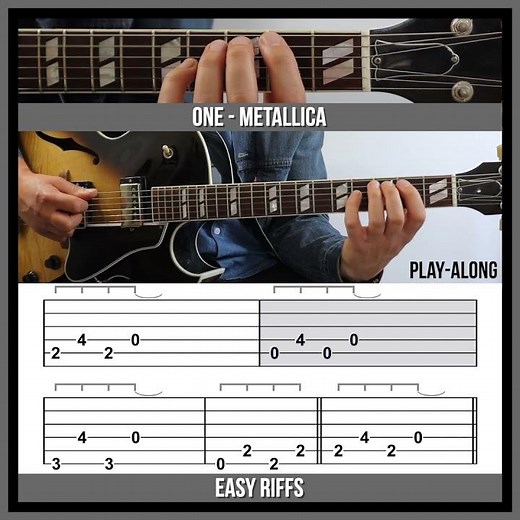 Easy Guitar Riffs - One (TAB) - Metallica
