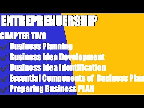 Entrepreneurship chapter 2 -Concepts of Business Plan