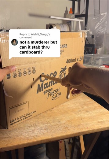 Testing the Knife: Can It Stab Through Cardboard?