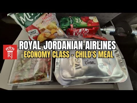 ROYAL JORDANIAN AIRLINES ECONOMY CLASS | CHILDS MEAL Amman-London