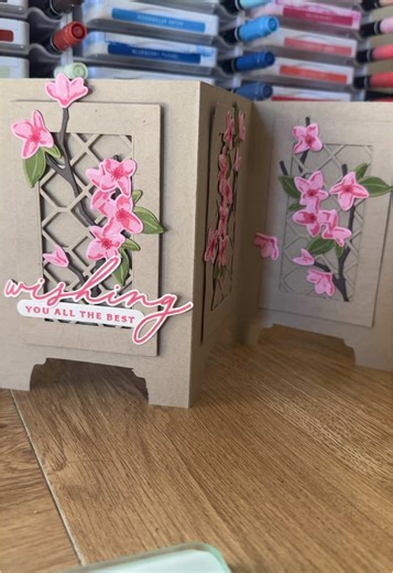 Pretty In Pink Lattice Divider Fold Card Tutorial