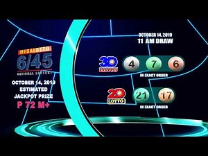 [LIVE] PCSO 11:00 AM Lotto Draw - October 14, 2019