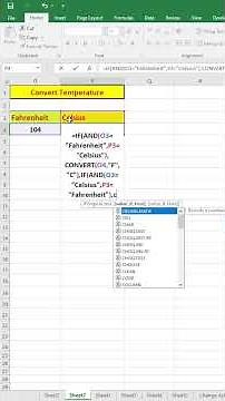 Temperature Converter tools in Excel