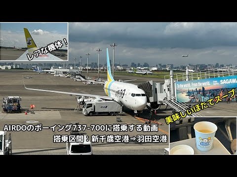 AIR DOのボーイング737 700に搭乗する動画 新千歳空港⇒羽田空港