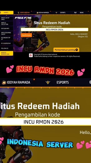 indonesia server new redeem code 🥰🥰