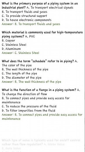 Piping Interviews Essential Questions for Engineers, Supervisors, Draftsmen, Fitters & Fabricators