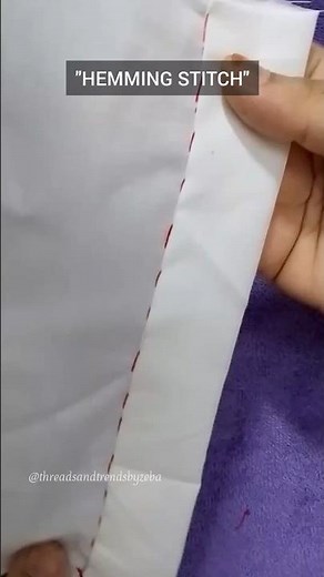 "How to do Hemming Stitch easily | sewing tips"