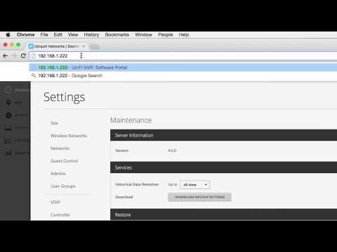 UniFi - Create and Restore Backup Configuration to New Controller