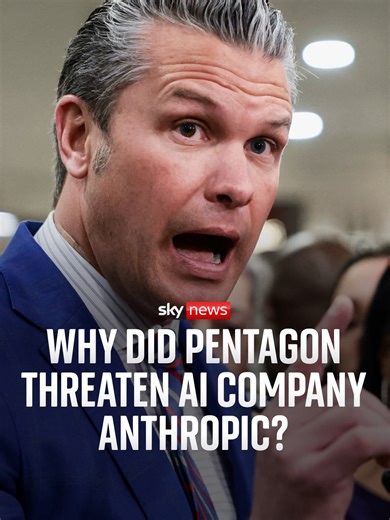 The U.S. government has threatened to invoke a Cold War-era law, unless AI firm Anthropic gives it unrestricted access to its AI - but why? Sky's Tom Clarke explains #AI #America #US #pentagon #Anthropic