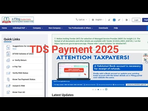 TDS Payment online | How to pay TDS and TCS online | Tds payment through income tax portal | TDS