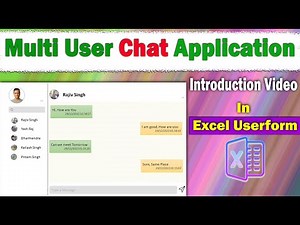 Multi User Chat Application in Excel Userform - Introduction Video | Excel Vba | Access Database