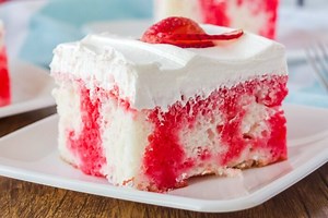Easy Strawberry Poke Cake!