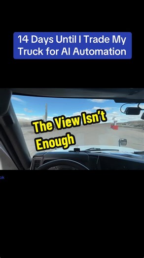 This job has given me some incredible views.Mountains. Long highways. Sunrises most people never see. But eventually I realized something… Beautiful scenery doesn’t replace the future you want to build. So after every shift I’ve been studying AI, automation, and new tech skills so I can transition out of trucking and into the future of work. Day 14 of leaving trucking. ##trucktok🔥 ##trucker ##trucktok ##truckinglife ##truckdriversoftiktok