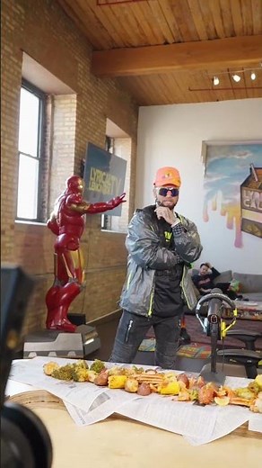behind the scenes of Riff Raff's lunch break freestyle