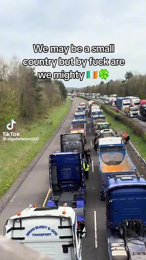 Look at us all being cute n'all peacefully coming together for the greater good 🫢 *not my videos, original creators tag in each one clip* #fyp #fuelprotest #proud #irish