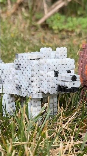 Minecraft Wolf Perler Bead Figure 🐺 #minecraft #diy #wolf