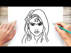 How to Draw Wonder Woman Face Step by Step