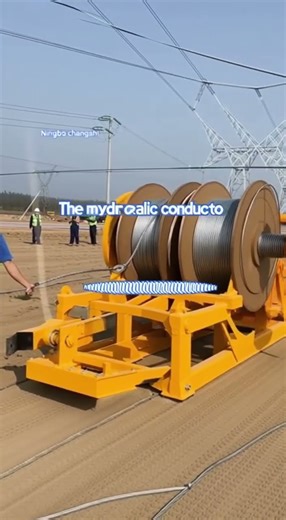 OHTL Stringing Power! See Our Hydraulic Puller in Action!
