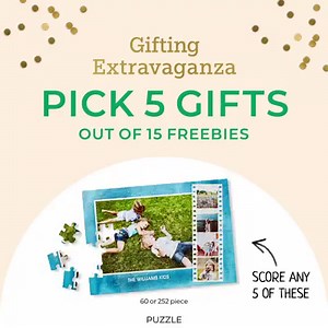 Which 5 will you choose? 🤔 Join the Gifting Extravaganza and pick 5 out of 15 freebies! Use code GETFIVE by Mon, May 13. | Shutterfly