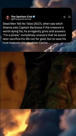 Barbossa’s Hidden Foreshadowing In Pirates 5 #piratesofthecaribbean #barbossa #shorts