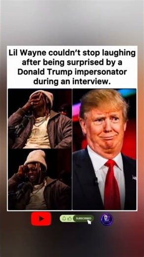 😂 LIL WAYNE CAN'T STOP LAUGHING AFTER TRUMP IMPERSONATOR SURPRISES HIM… #shorts #news