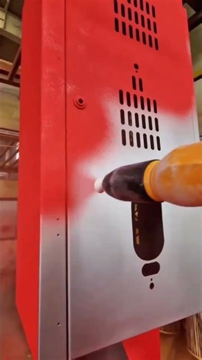 Electrostatic powder coating, metal surface treatment. #powdercoatingprocess #powdercoating