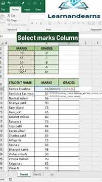 LOOKUP in Excel