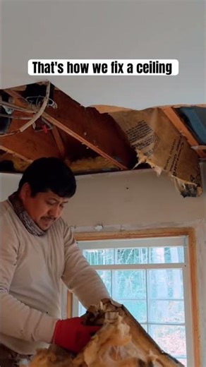 How the fix the ceiling fast? 🤔#homerenovation #renovation #fliphouse