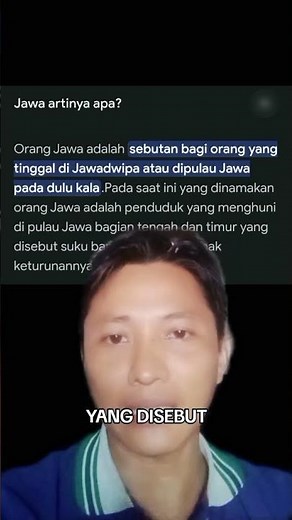 Jawa artinya apa..? #shorts
