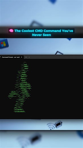 AmSmart Tech 👨‍💻 on Instagram: "💻 Hidden CMD Secret Type this in your CMD 👇 curl ascii.live/forrest Yes, it actually plays Forrest Gump, all in text 😮💻 CMD never stops surprising me… #CMD #TechTricks #WindowsTips #HiddenFeatures #HackerVibes #didyouknow #viralreels"
