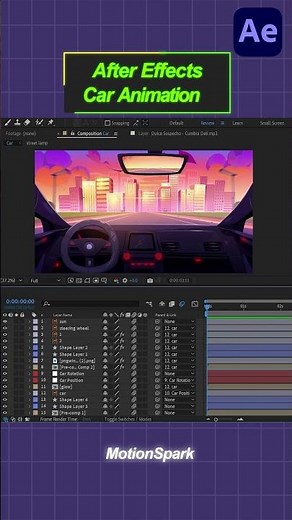 POV Driving Animation in After Effects Step by Step Tutorial #aftereffects #motiongraphics