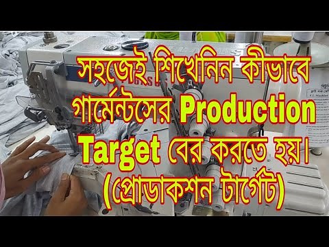 Target calculation in Garments industry, Target calculation, Production Target, garment production.