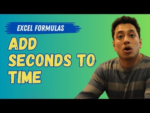 How to Add Seconds to Time in Excel