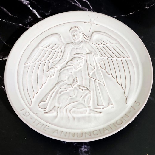 Frankoma Pottery Christmas Annual Plate Series: the Annunciation Wall Decor Vintage 1973 - Etsy