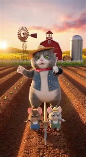 Cat Commands Mice to Plow the Field #FarmFable