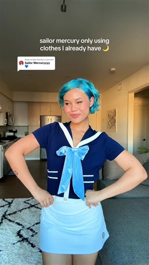 Sailor Mercury Costume Inspiration with Short Hair