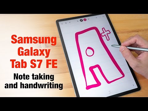 Samsung Tab S7 FE note taking and handwriting