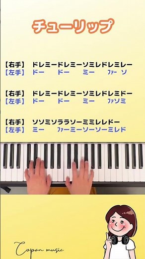 【ドレミ楽譜】チューリップ
