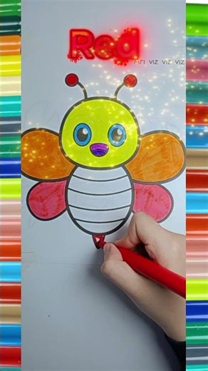 Coloring a Cute Bee 🐝