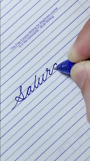 Saturday - How to write English cursive writing daily usable words | Cursive handwriting practice