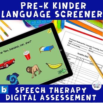 Preschool Kindergarten Digital Language Screening for Speech Therapy