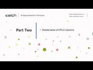 Maintenance of HPLC Columns
