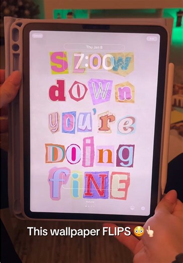 This flippable iPad wallpaper is made using Pinterest GoodNotes 💗 Flip between designs anytime: aesthetic, fun, and so easy to make! Save this idea ✨ #ipadtricks #goodnotes #ipadwallpaper #digitalaesthetic #techtutorial