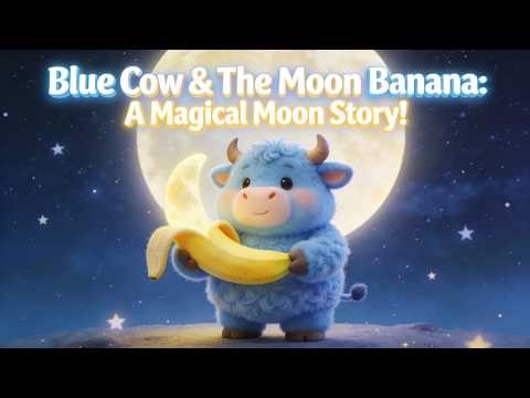 Blue Cow Sees the Moon Banana 🍌🌙 | Fun Toddler Cartoon #shorts #toddlervideo #kidsvideo #forkids