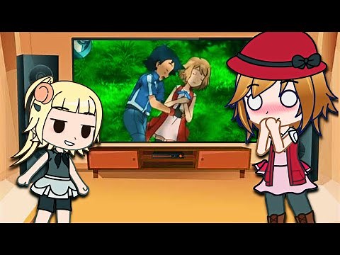 Pokemon React to Ash X Serena / Amourshipping - Gacha Club | Pokemon Reacts