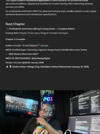 Chapter 3: Fuse Types, Sizing & Protection Strategies — Wiring & Fusing 1.0/The interlude before the chapter Professional Automotive Wiring & Fusing Guide — Chapter 3 Fuse Types, Sizing & Protection Strategies Chapter Overview Reading Time: 55-70 minutes Skill Level: Foundation → Installer → Technician Prerequisites: Chapters 1-2 (Electrical fundamentals and wire selection) Fuses are the last line of defense against electrical fires. Understanding fuse types, proper sizing, and strategic placeme