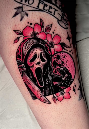 💕 girly pop ghost face 💞 #horror #horrortok #tattoo #girly