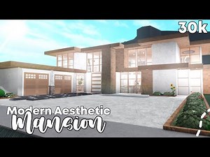 Roblox | Bloxburg: 30k Modern Aesthetic Roleplay Family Mansion - FULL HD BUILD