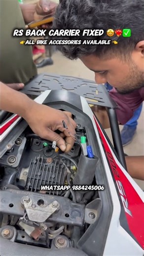 RS200 Heavy back carrier 💪#shorts #trending #bikemodification